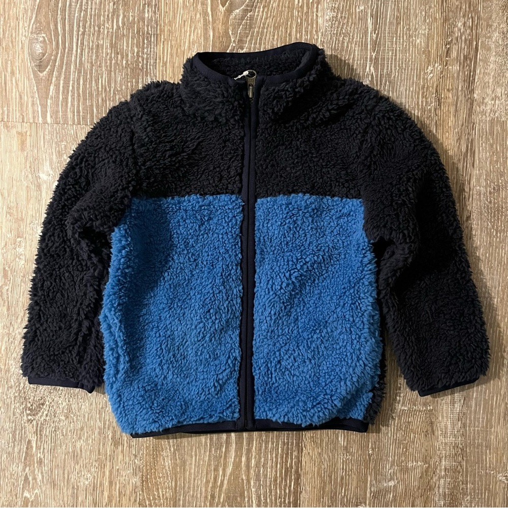 NEW Toddler Boys Colorblock Sherpa Zip-Up Jacket